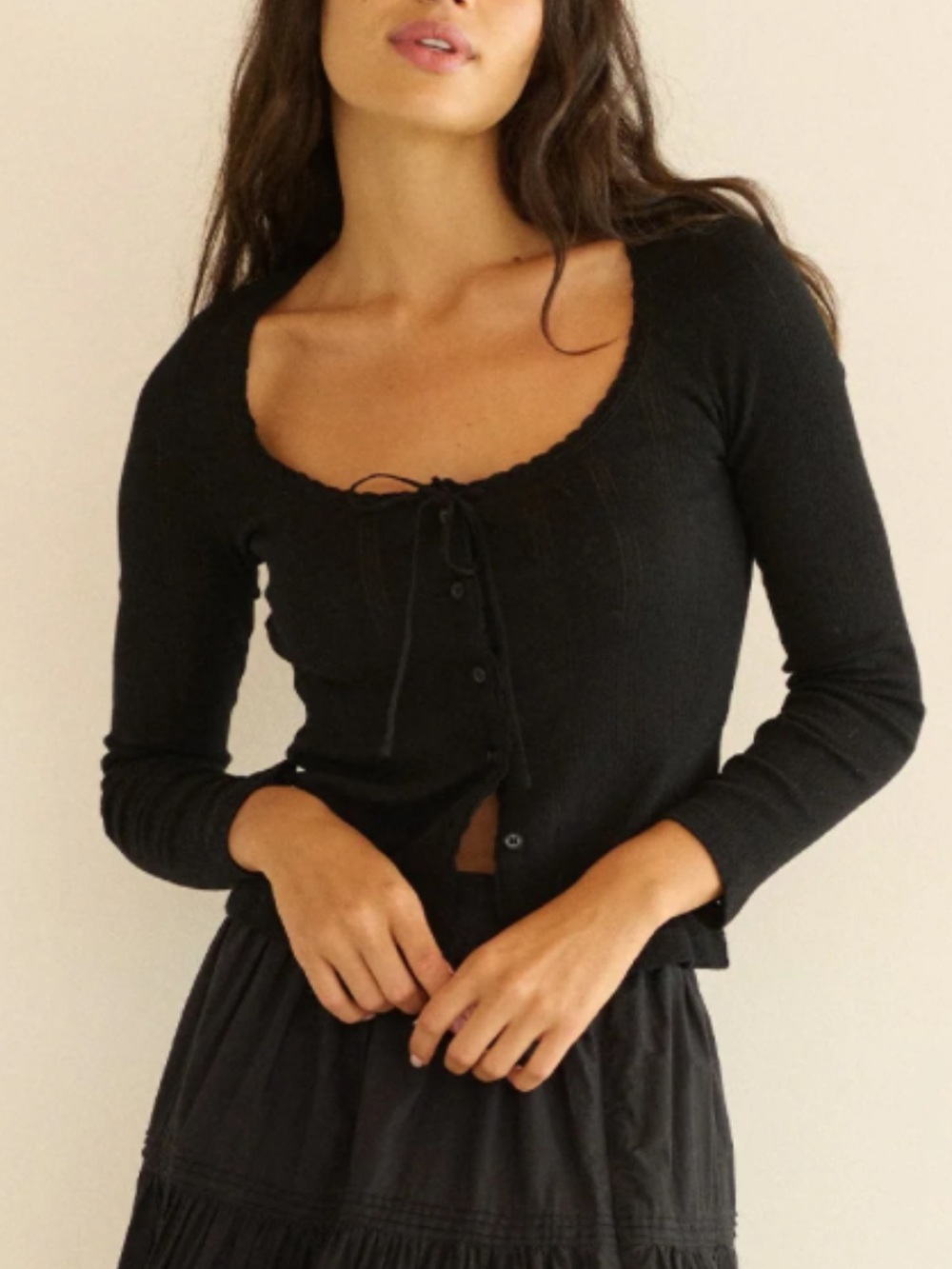 Doen Lori Top in Black